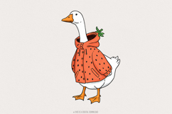 Strawberry Silly Goose PNG Digital Download, Retro Product Image 1