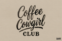 Coffee Cowgirl Club, Western PNG Art For Trendy Shirt Product Image 1