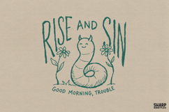 Rise And Sin, Good Morning Trouble Snail, PNG Designs For Product Image 1