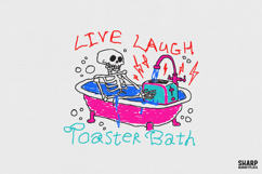 Live Laugh Toaster Bath, Halloween PNG, Trendy PNG Shirt, Product Image 1