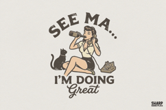 See Ma I'm Doing Great PNG, Vintage Pinup Girl Shirt Product Image 1