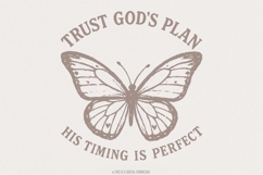 Trust God&#039;s Plan His Timing Is Perfect Butterfly PNG, Faith Product Image 1