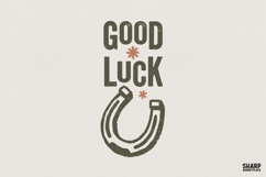 Good Luck PNG, Vintage Horseshoe Shirt Design, Retro Good Product Image 1