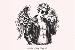 Sexy Cupid PNG, Valentines Day Digital File, Retro Boy Product Image 1