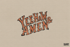 Yeehaw &amp; Amen Christian PNG, Western Faith Shirt Design, Product Image 1