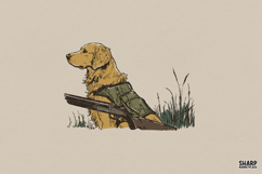 Golden Retriever Duck Blind, Western PNG, Trendy PNG, Shirt Product Image 1