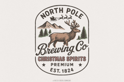 North Pole Brewing Co Christmas Spirits PNG, Reindeer Beer Product Image 1