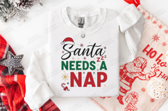 Santa Needs A Nap Funny Christmas Shirt Design Product Image 2
