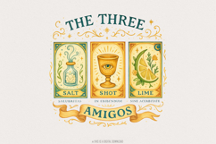 The Three Amigos PNG, Salt Shot Lime Friends Design, Product Image 1