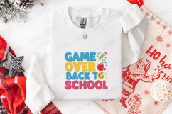 Game Over Back To School SVG - Funny Gamer Student Cut File Product Image 3