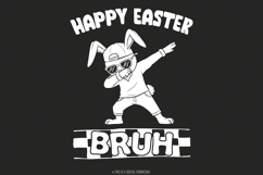 Happy Easter Bruh PNG, Retro Bunny Dabbing Design, Kids Product Image 1