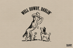 Well Howdy, Darlin' Western PNG, Funny PNG, Cowboy PNG For Product Image 1