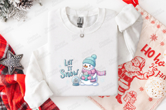 Let It Snow Snowman SVG | Hot Chocolate Winter Art Product Image 3