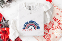 Proud American SVG - Patriotic Rainbow Stars &amp; Stripes File Product Image 3