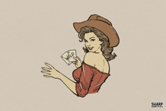 Wild Western PNG, Trendy PNG, Shirt PNG, Vintage Cowgirl Product Image 1