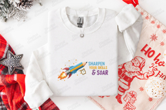 Sharpen Your Skills SVG - Pencil Rocket School Cut File Product Image 3