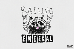 Raising Feral Raccoon Punk Graphic, Trendy Shirt Product Image 1
