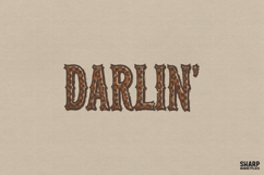 Darlin' Western Leopard Lettering Design, Southern Cowgirl Product Image 1