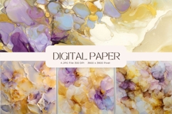 Rainbow Watercolor Alcohol Ink Background Digital Paper Product Image 1