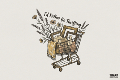 I'd Rather Be Thrifting PNG, Vintage Thrift Store Shirt, Product Image 1