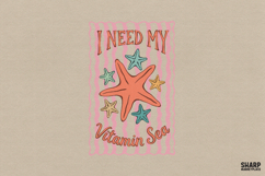 I Need My Vitamin Sea Summer PNG, Beach PNG Starfish Art, Product Image 1
