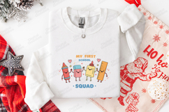 My First School Squad SVG - Kawaii School Supplies Cut File Product Image 3