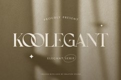 Koolegant Elegant Serif Product Image 1