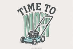 Time To Mow PNG, Lawn Mower Clipart, Digital Download, Product Image 1