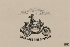 Good Dogs Ride Shotgun Western PNG For Funny PNG Dog Lover Product Image 1