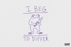 I Beg To Differ, PNG Designs, Trendy Frog Shirt, Funny PNG Product Image 1