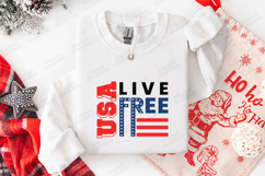 USA Live Free SVG - Patriotic 4th of July Pride Cut File Product Image 3