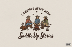 Cowgirls After Dark PNG Design, Saddle Up Stories Western Product Image 1