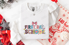 First Day Of School SVG - Patterned Girly Bow Cut File Product Image 3