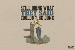 Still Doing What They Said Couldn't Be Done Western PNG, Product Image 1