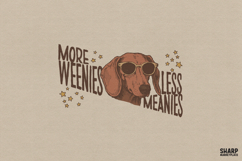 More Weenies Less Meanies Funny Dachshund Wearing Product Image 1
