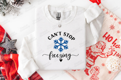 Can't Stop Freezing SVG Blue Snowflake Cut File Product Image 3