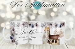 FAITH QUOTE COFFEE MUG DESIGN, 11OZ 12OZ 15OZ MUG WRAPS Product Image 2