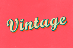 Vintage 3D Text Effect PSD File Product Image 1