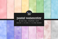 Pastel Watercolor Seamless Textures Product Image 1