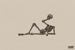 Lounging Skeleton, Halloween PNG, Trendy PNG, Shirt PNG, Product Image 1