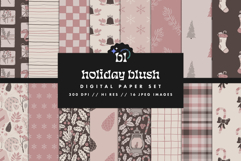 16 Holiday Blush Seamless Patterns Product Image 1