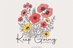 Keep Going PNG, Sublimation Design, Digital Download, Product Image 1