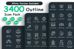 3400 Outline Icons Product Image 1