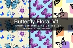 Butterfly Floral V01 Seamless Patterns Collection Product Image 1