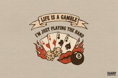 Life Is A Gamble I'm Just Playing The Hand PNG, Funny PNG Product Image 1