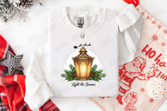 Light the Season Christmas Lantern Holiday T Shirt Design Product Image 2