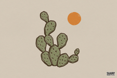 Cactus Desert Sun Graphic, Summer PNG Design, Western Shirt Product Image 1