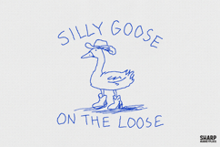 Silly Goose On The Loose PNG Designs, Western Cowboy Bird, Product Image 1