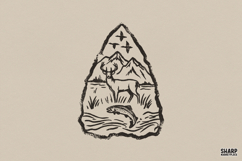 Arrowhead Deer And Trout, Summer Western Trendy Outdoor Product Image 1