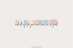 All My Life You Have Been Faithful PNG, Goodness of God Product Image 1
